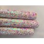 Iridescent Love Hearts Chunky Glitter Leather