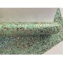 Green Chunky Glitter Leather With Gold Sequin 
