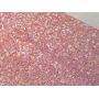 Pink And White Iridescent Chunky Glitter Leather Fabric