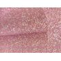 Pink And White Iridescent Chunky Glitter Leather Fabric