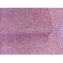 Baby Pink White Iridescent Chunky Glitter Leather Fabric