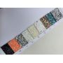 Beads On Chunky Glitter Leather Fabric