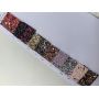 Beads On Chunky Glitter Leather Fabric