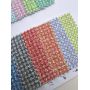 Multi-Color Diamond Pattern Glitter Leather Fabric