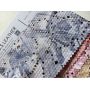 Gold Foil Embossed Diamond Textured Leather