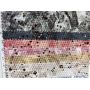 Gold Foil Embossed Diamond Textured Leather