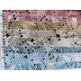 Gold Foil Embossed Diamond Textured Leather