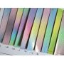 Rainbow Gradient Sparkle Glitter PU Leather Fabric