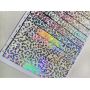 Iridescent Animal Print Synthetic Leather For DIY Craft  