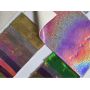 Iridescent Rainbow Holographic Glitter PU Leather Fabric