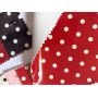 Glossy Surface Polka Dot Print PU Leather 